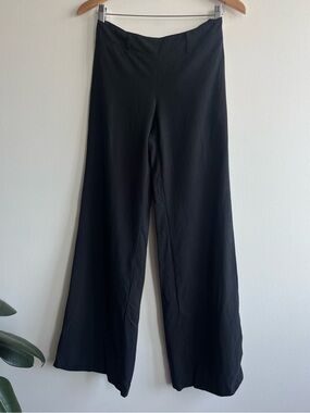 per una Y2K Black Wide Leg Pants Minimalist Flowy Wide Leg Women’s Pants Sz 8